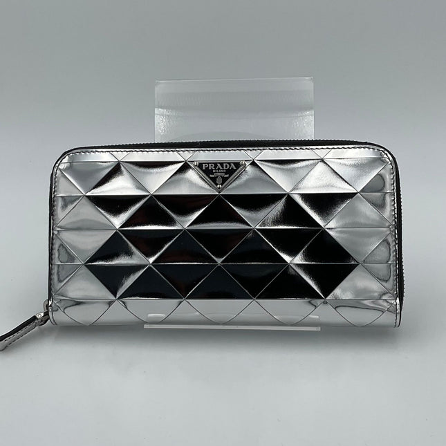 Prada PRADA Laminated Leather Wallet