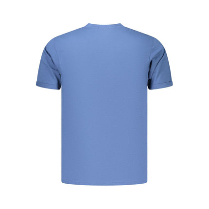 Coveri Moving Blue Cotton Men's T-Shirt