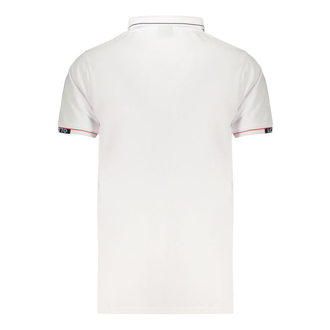 Lotto White Polyester Men's Polo Shirt