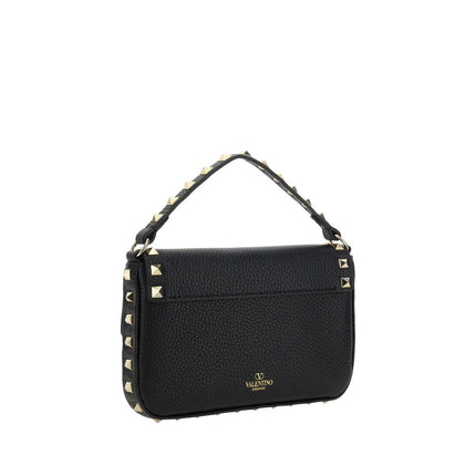 Valentino Garavani Black Calf Leather Bos Taurus Shoulder Bag