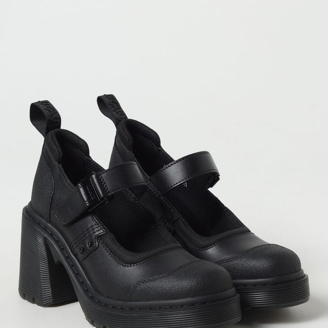 Dr. Martens Black Leather Platform Pumps