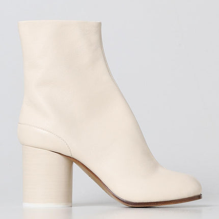 Maison Margiela White Leather Ankle Boots