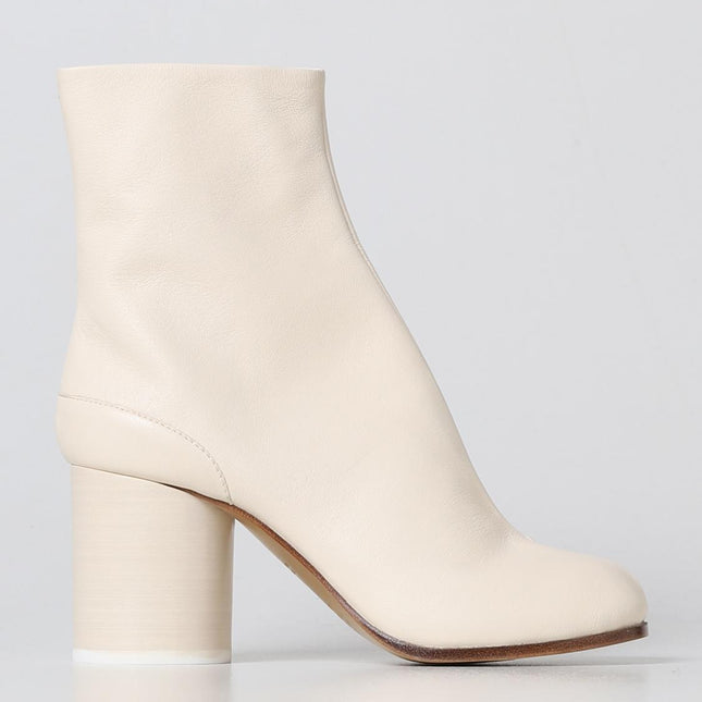 Maison Margiela White Leather Ankle Boots