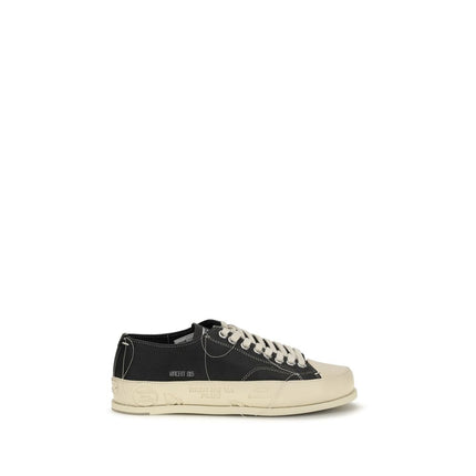 Premiata Black Calf Leather Bos Taurus Low Top Sneakers