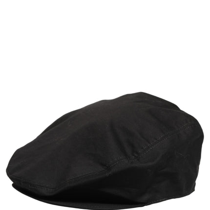 Dolce & Gabbana Men Black Cotton Stretch Newsboy Cloth Capello Hat