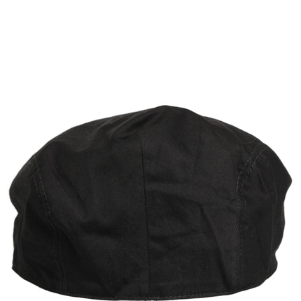 Dolce & Gabbana Men Black Cotton Stretch Newsboy Cloth Capello Hat