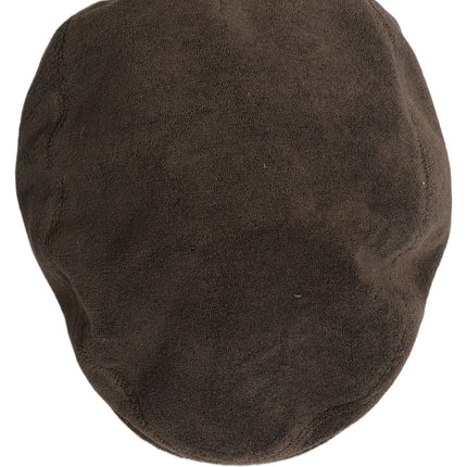 Dolce & Gabbana Men Brown Cotton Newsboy Cloth Capello Hat