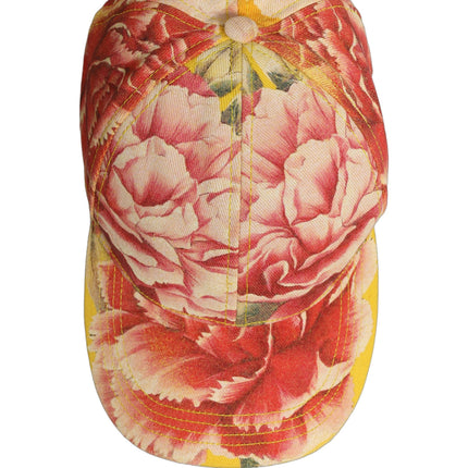 Dolce & Gabbana Men Multicolor Cotton Floral Baseball Capello Hat