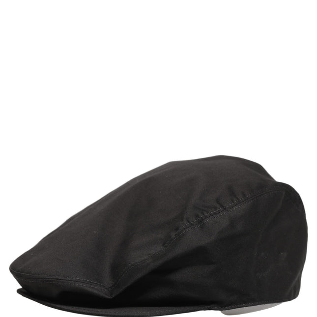 Dolce & Gabbana Men Black Cotton Stretch Newsboy Cloth Capello Hat