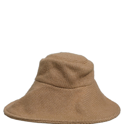 Dolce & Gabbana Women Brown Cotton Knit WideBrim Bucket Capello Hat
