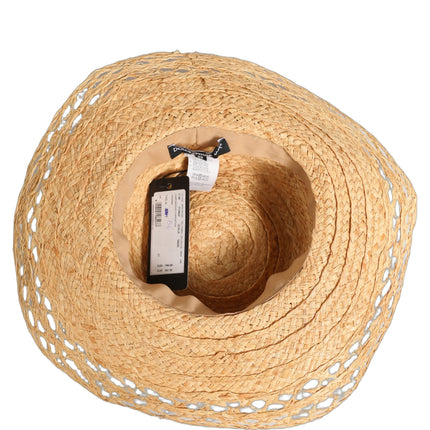 Dolce & Gabbana Women Beige Wide Brim Floral Bucket Capello Hat
