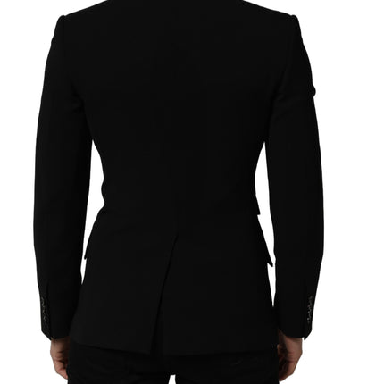 Dolce & Gabbana Black Wool Single Breasted Men Blazer Jacket