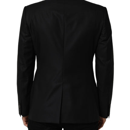 Dolce & Gabbana Black Wool Single Breasted Men Blazer Jacket