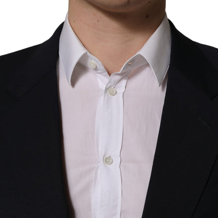 Dolce & Gabbana Black Wool Single Breasted Men Blazer Jacket