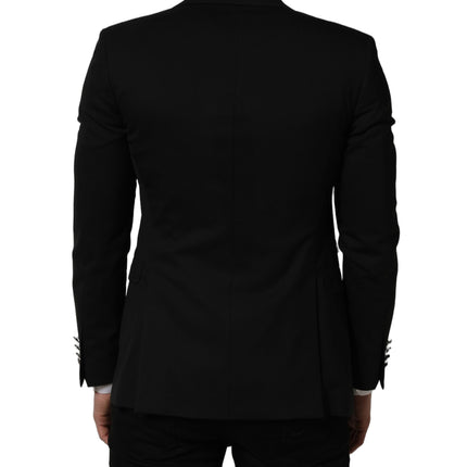 Dolce & Gabbana Black Polyester Single Breasted Blazer Jacket