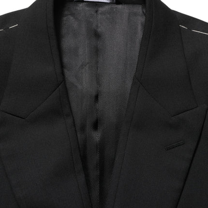 Dolce & Gabbana Black Wool Single Breasted Blazer Jacket