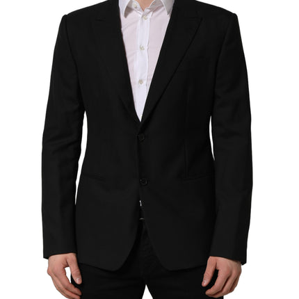 Dolce & Gabbana Black Wool Single Breasted Blazer Jacket
