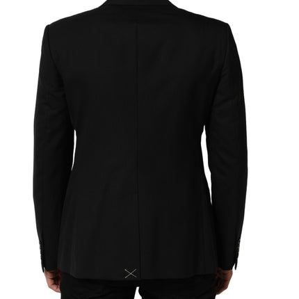 Dolce & Gabbana Black Wool Single Breasted Blazer Jacket