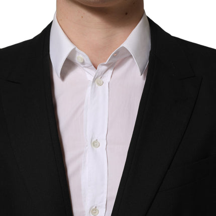 Dolce & Gabbana Black Wool Single Breasted Blazer Jacket