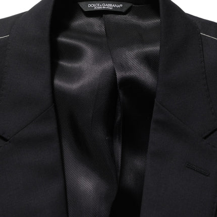 Dolce & Gabbana Black Wool Single Breasted Blazer Jacket