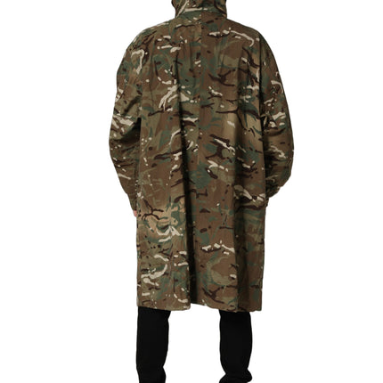Dolce & Gabbana Multicolor Camouflage Hooded Coat Jacket