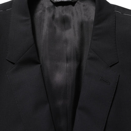 Dolce & Gabbana Black Wool Single Breasted Blazer Jacket