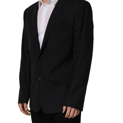 Dolce & Gabbana Black Wool Single Breasted Blazer Jacket