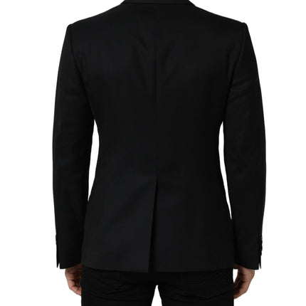 Dolce & Gabbana Black Wool Single Breasted Blazer Jacket