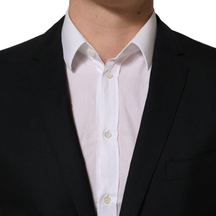 Dolce & Gabbana Black Wool Single Breasted Blazer Jacket