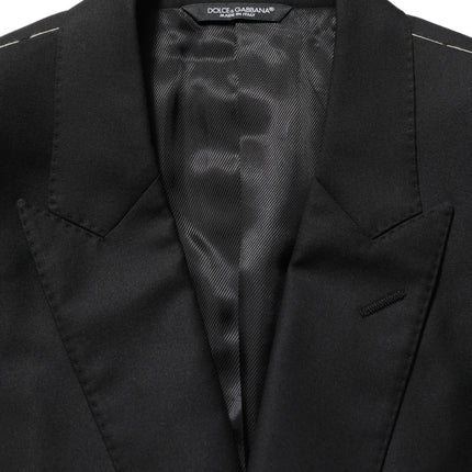 Dolce & Gabbana Black Wool Single Breasted Blazer Jacket