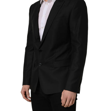 Dolce & Gabbana Black Wool Single Breasted Blazer Jacket