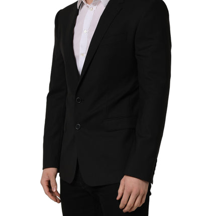 Dolce & Gabbana Black Wool Single Breasted Blazer Jacket