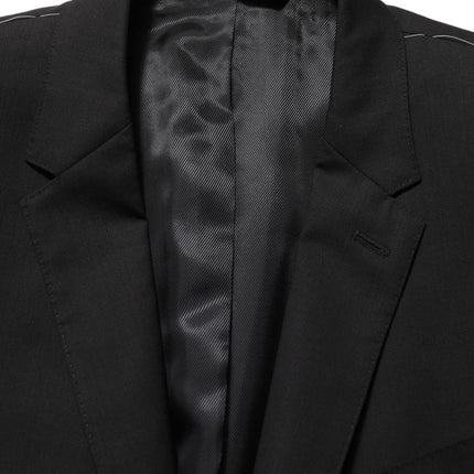Dolce & Gabbana Black Wool Single Breasted Blazer Jacket
