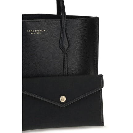 Tory Burch Black Calf Leather Bos Taurus Handbag
