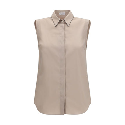 Brunello Cucinelli Beige Cotton Shirt