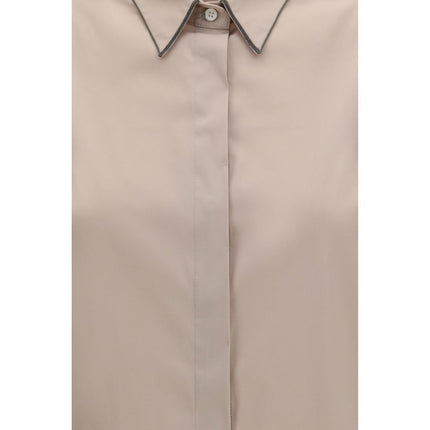 Brunello Cucinelli Beige Cotton Shirt