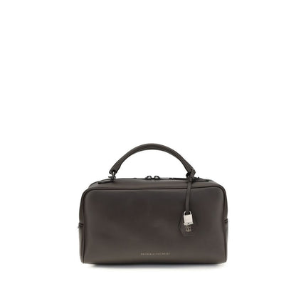 Brunello Cucinelli Brown Calf Leather Bos Taurus Handbag