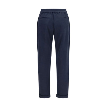 Brunello Cucinelli Blue Polyamide Casual Pants