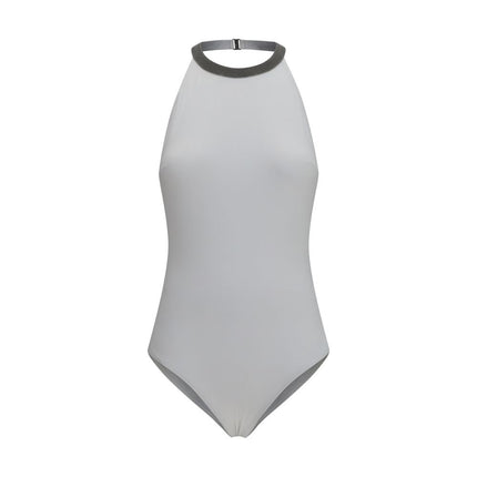 Brunello Cucinelli White Polyamide One-Piece Swimsuit