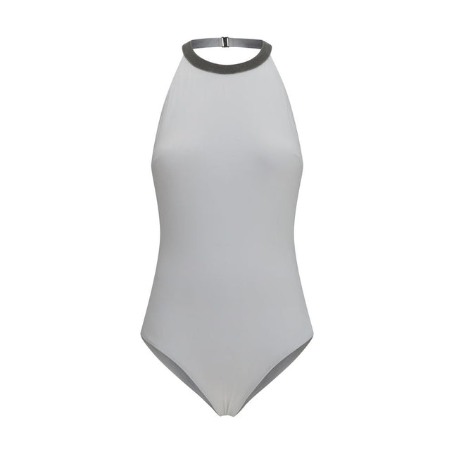 Brunello Cucinelli White Polyamide One-Piece Swimsuit