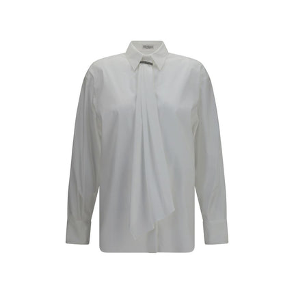Brunello Cucinelli White Cotton Dress Shirt