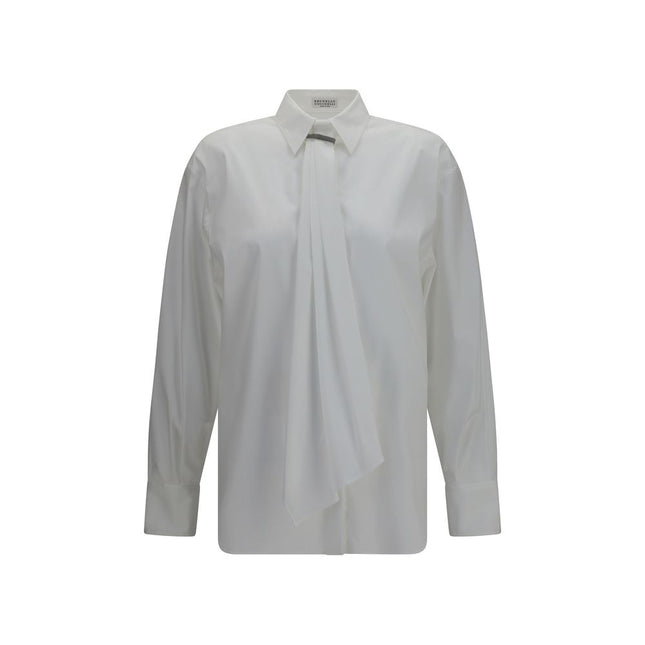 Brunello Cucinelli White Cotton Dress Shirt