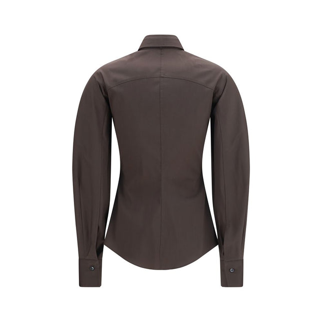 Brunello Cucinelli Brown Cotton Dress Shirt