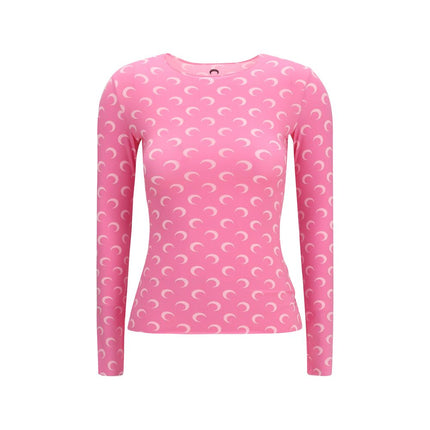Marine Serre Multicolor Polyamide Long Sleeve T-Shirt
