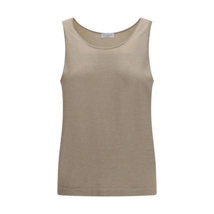 Brunello Cucinelli Beige Cashmere Tank Tops