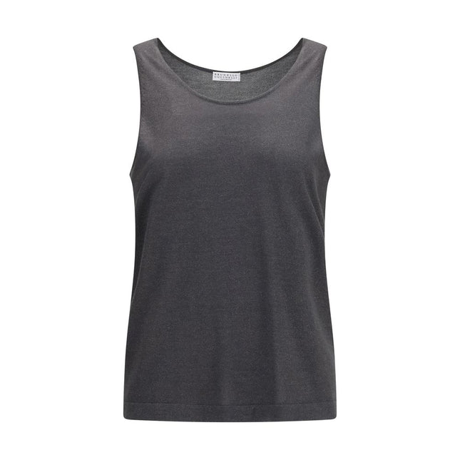 Brunello Cucinelli Gray Cashmere Tank Tops