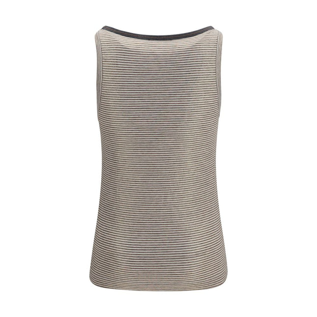 Brunello Cucinelli Beige Linen Tank Tops