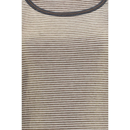 Brunello Cucinelli Beige Linen Tank Tops
