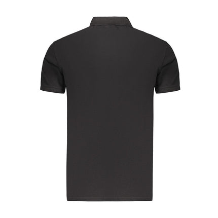 Marina Militare Black Cotton Mens Polo
