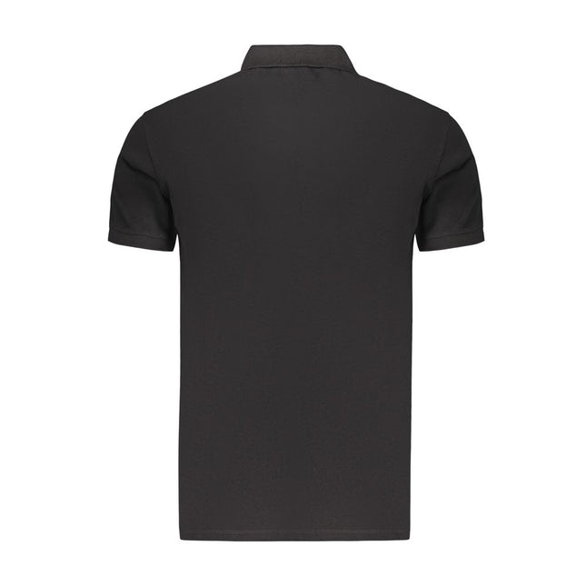 Marina Militare Black Cotton Mens Polo